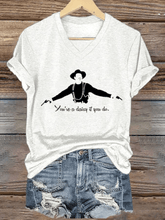 Women's You're A Daisy If You Do Print V-Neck T-Shirt